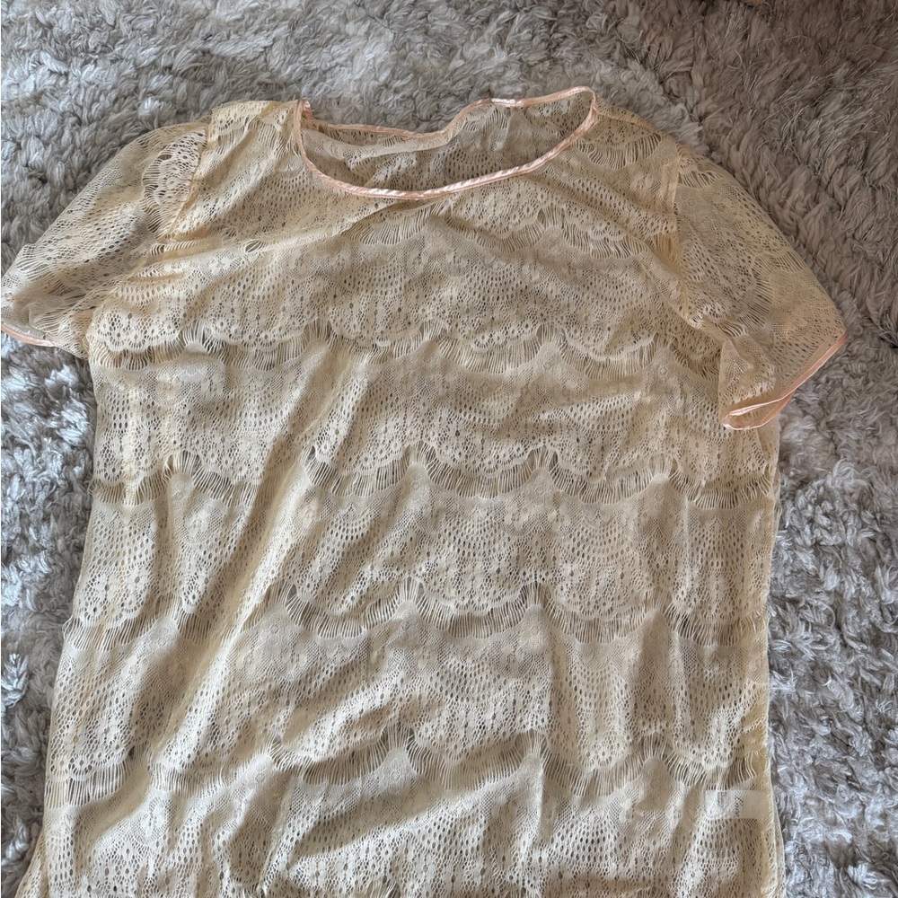 Brand new American Apparel Lace Blouse in Cream